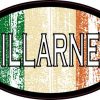 Oval Irish Flag Killarney Sticker