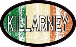 Oval Irish Flag Killarney Sticker
