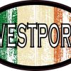 Oval Irish Flag Westport Sticker