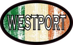 Oval Irish Flag Westport Sticker