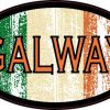 Oval Irish Flag Galway Sticker
