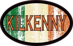 Oval Irish Flag Kilkenny Sticker