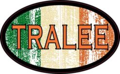 Oval Irish Flag Tralee Sticker
