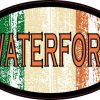 Oval Irish Flag Waterford Sticker
