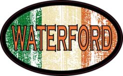 Oval Irish Flag Waterford Sticker