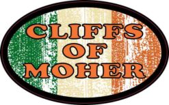Oval Irish Flag Cliffs of Moher Sticker