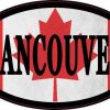 Oval Canadian Flag Vancouver Sticker