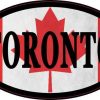 Oval Canadian Flag Toronto Sticker