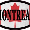 Oval Canadian Flag Montreal Sticker