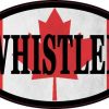 Oval Canadian Flag Whistler Sticker