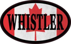 Oval Canadian Flag Whistler Sticker