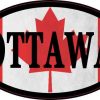 Oval Canadian Flag Ottawa Sticker