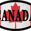 Flag Oval Canada Sticker