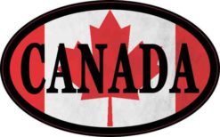 Flag Oval Canada Sticker
