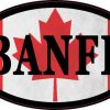 Oval Canadian Flag Banff Sticker
