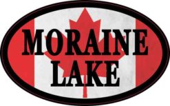 Oval Canadian Flag Moraine Lake Sticker