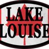 Oval Canadian Flag Lake Louise Sticker