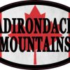 Oval Canadian Flag Adirondack Mountains Sticker