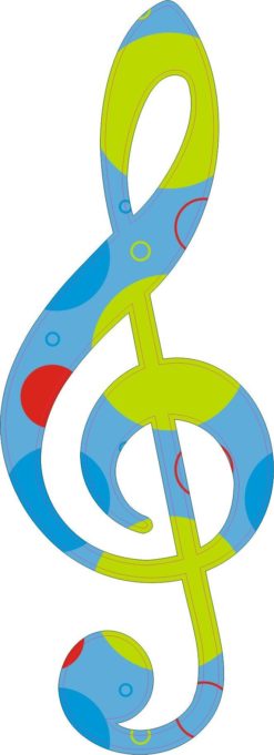 Spots and Dots Treble Clef Sticker