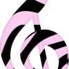 Pink Zebra Print Treble Clef Sticker