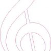 White Treble Clef Sticker
