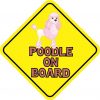 Pink Poodle on Board Sticker