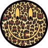 Cheetah Print Happy Face Sticker