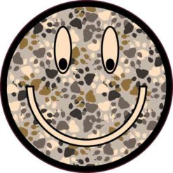 Paw Print Happy Face Sticker