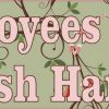 Floral Employees Must Wash Hands Permanent Vinyl Sticker