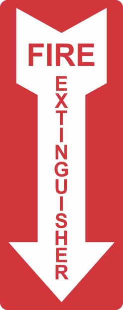 Arrow Fire Extinguisher Permanent Vinyl Sticker