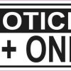 Oblong Notice 21+ Only Sticker