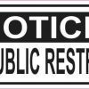 Oblong Notice No Public Restroom Sticker
