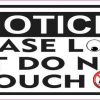 Oblong Notice Please Look But Do Not Touch Sticker