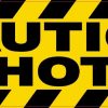 Caution Hot Sticker