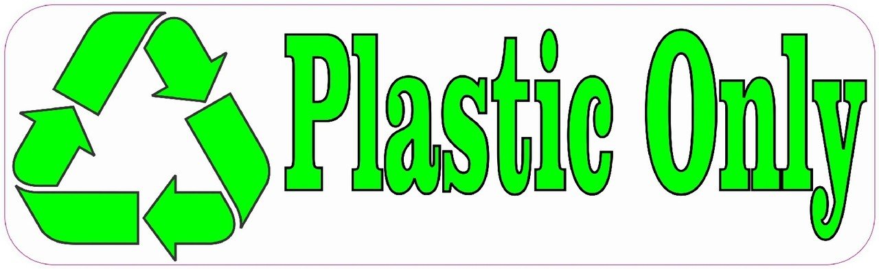 Plastic Only Recycle Sticker