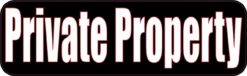 Private Property Sticker