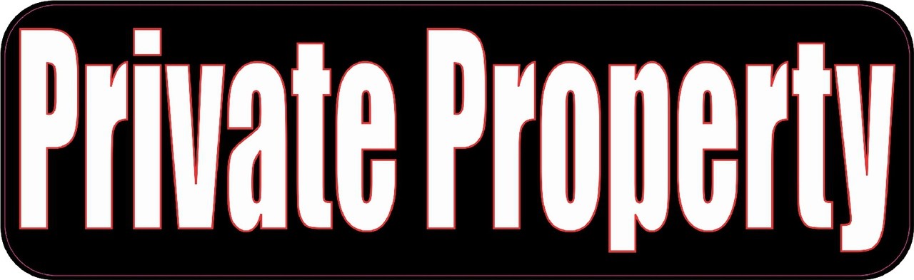 Private Property Sticker