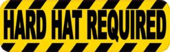 Bold Hard Hat Required Sticker
