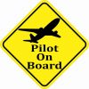 Jet Plane Pilot On Board Vinyl Sticker