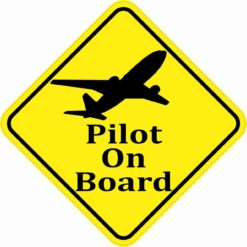 Jet Plane Pilot On Board Vinyl Sticker