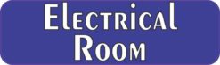 Blue Electrical Room Sticker