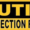 Caution Eye Protection Required Sticker