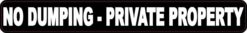 No Dumping-Private Property Sticker