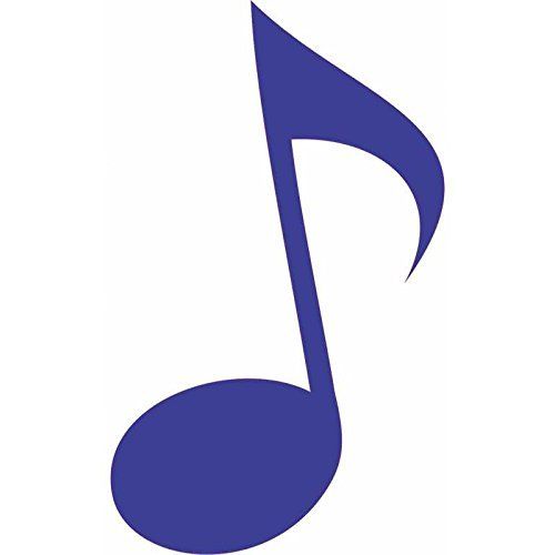 Blue Eighth Note Sticker