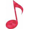 Pink Geometric Pattern Eighth Note Sticker