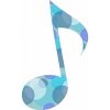 Circle Pattern Eighth Note Sticker