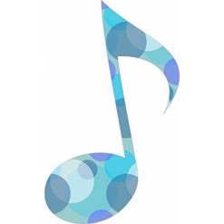 Circle Pattern Eighth Note Sticker