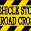Signal This Vehicle Stops at All Railroad Crossings Sticker