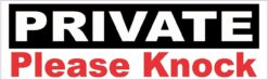 Private Please Knock Sticker