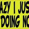 I'm Not Lazy I Just Really Enjoy Doing Nothing Bumper Sticker